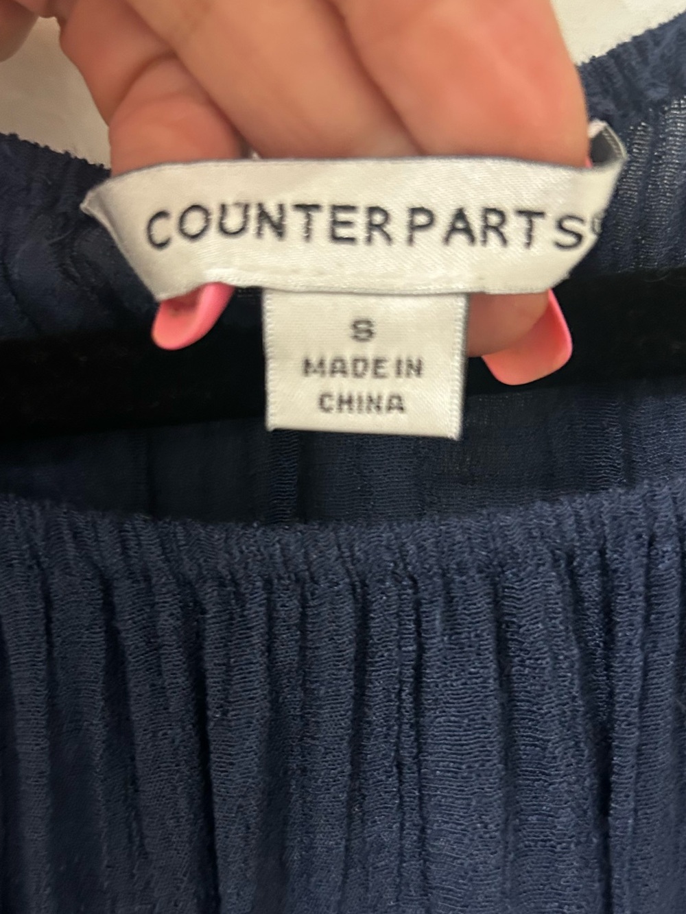 Counterparts Dark Navy Off the Shoulder Blouse Flared Sleeve
